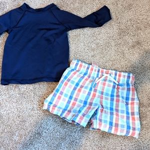 Cat & Jack Rash Guard and Swim Trunks